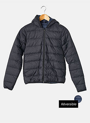 Geacă matlasată reversibil cu glugă negru HUGO BOSS băiat
