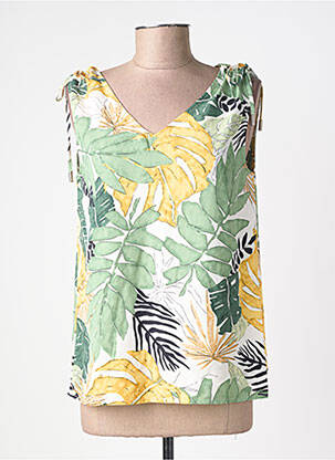Top țesătură crep fără mâneci verde MOLLY BRACKEN femeie