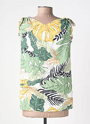Top țesătură crep fără mâneci verde MOLLY BRACKEN femeie