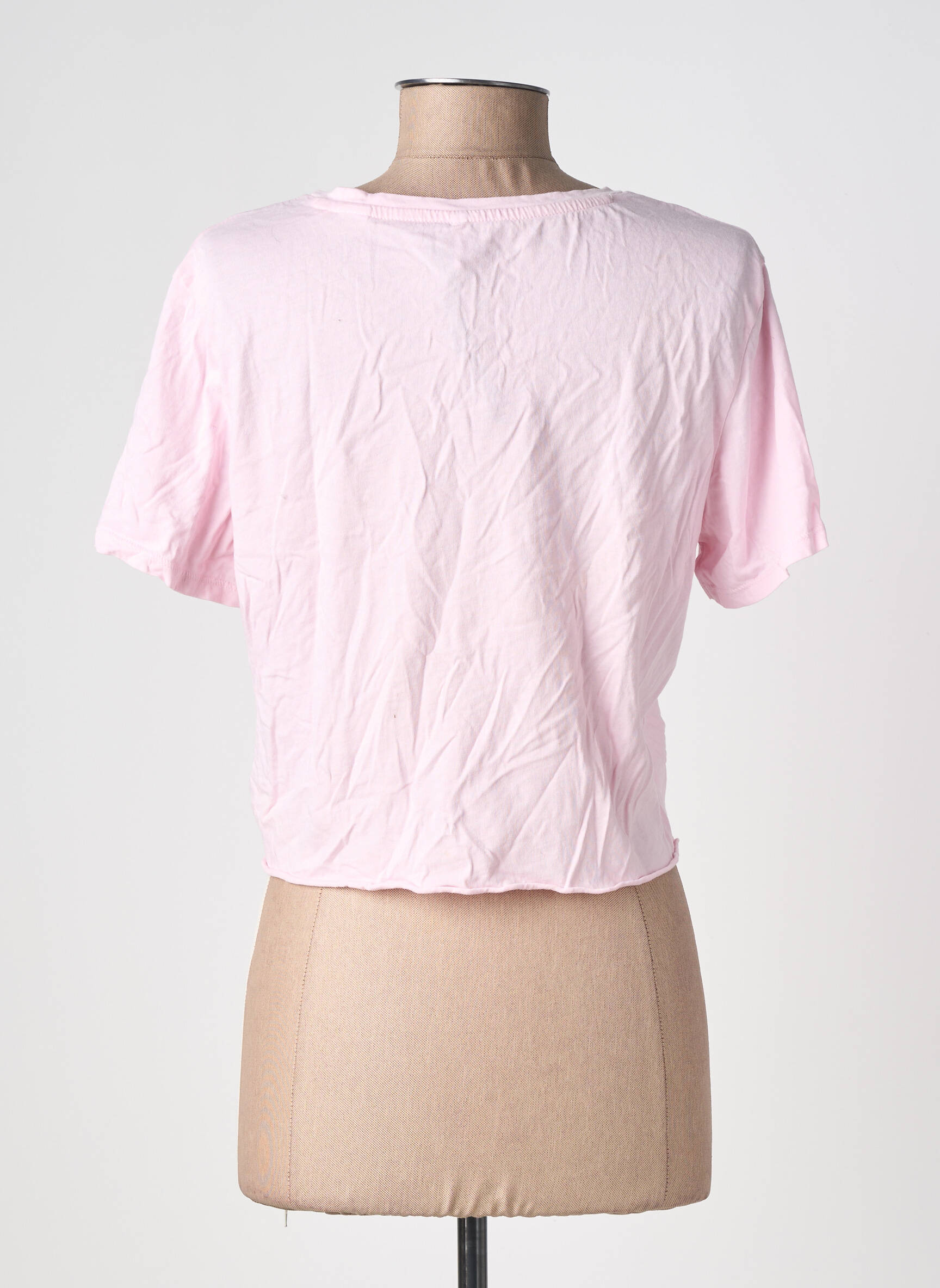 Tricou imprimeu fantezie mâneci scurte roz GUESS femeie