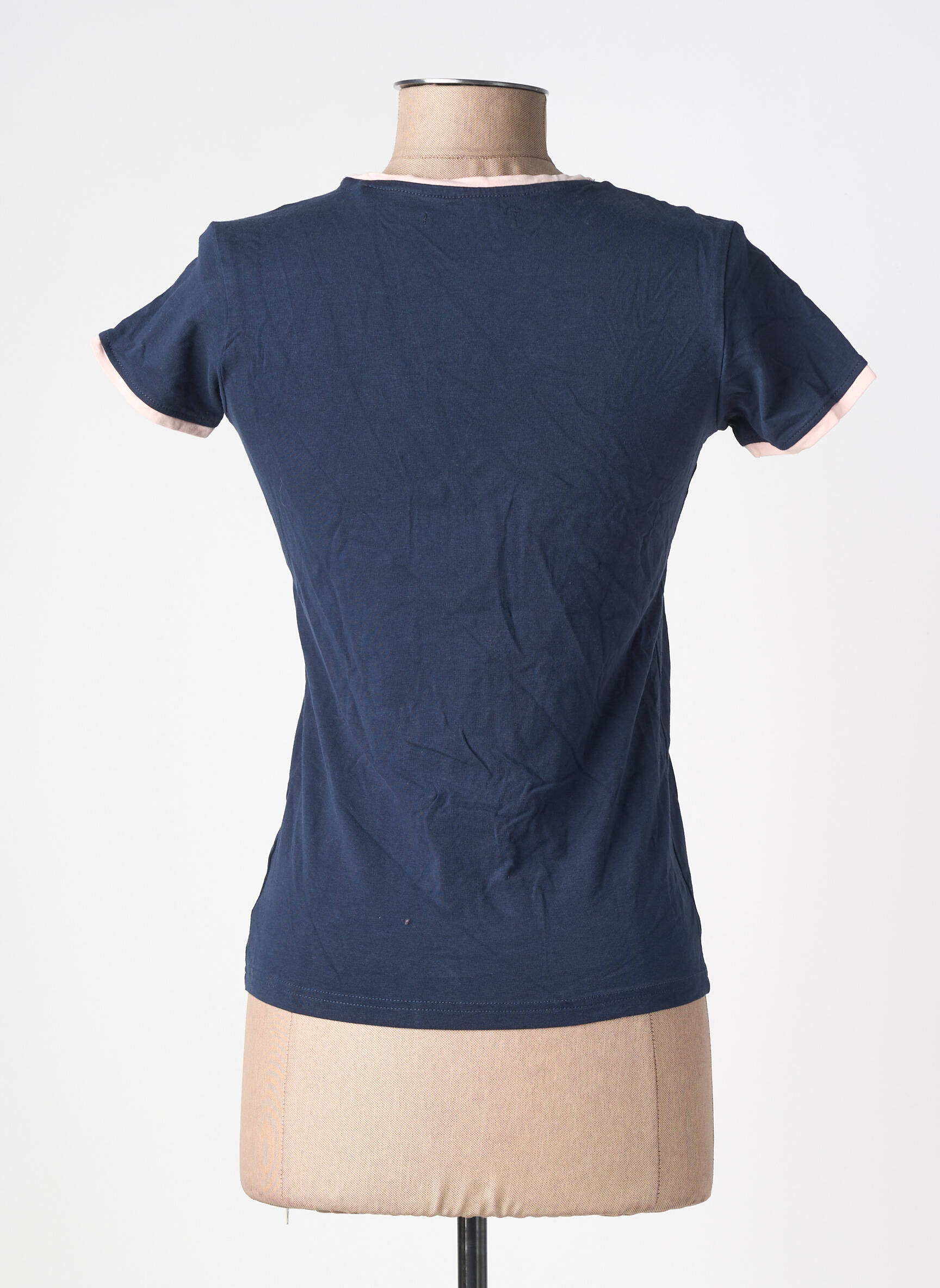 Tricou serigrafie mâneci scurte albastru LOIS femeie