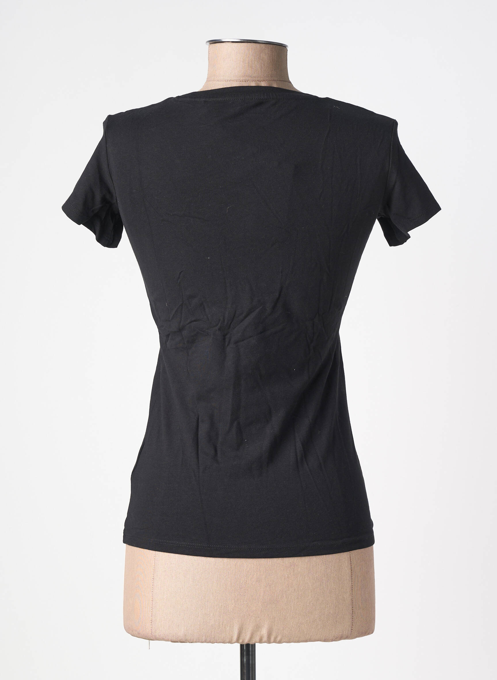 Tricou serigrafie mâneci scurte negru GUESS femeie