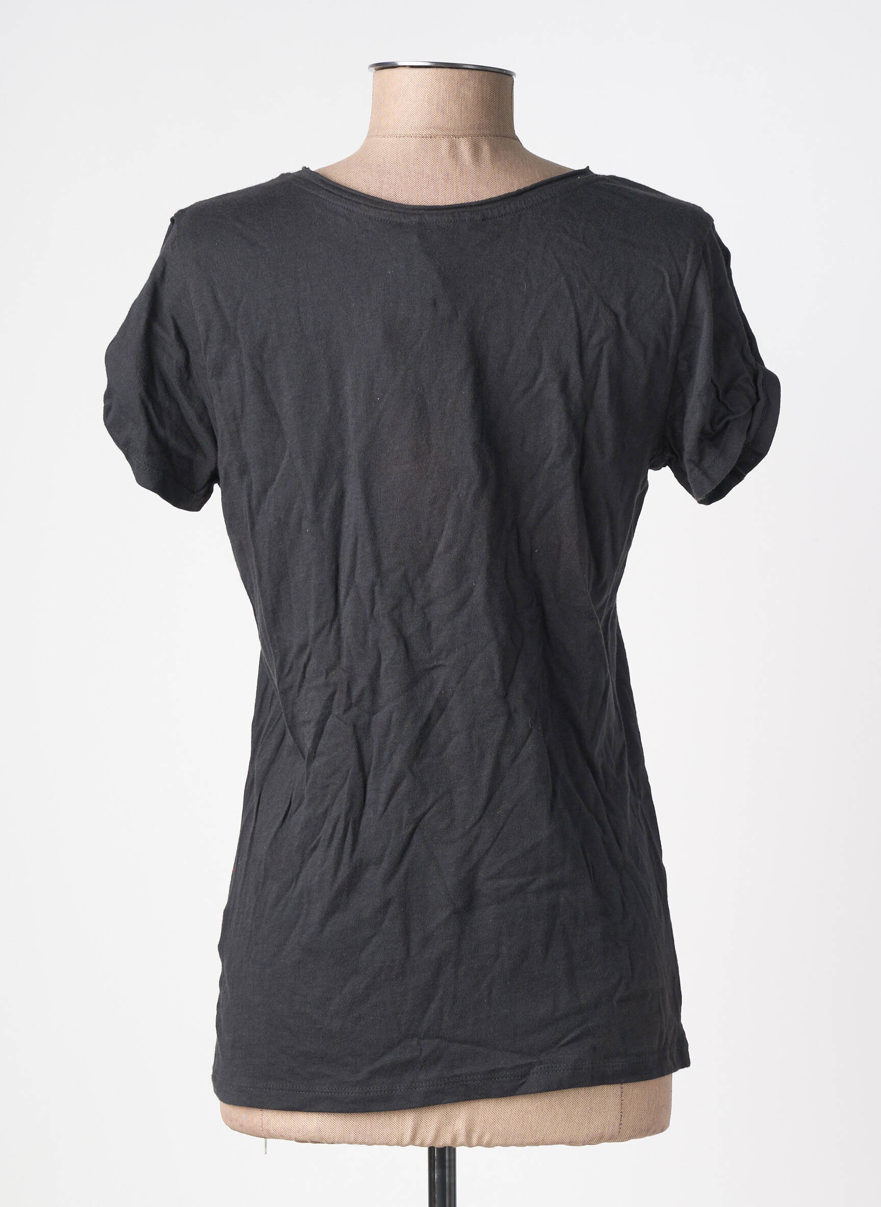 Tricou elasticitate mâneci scurte gri DEELUXE femeie