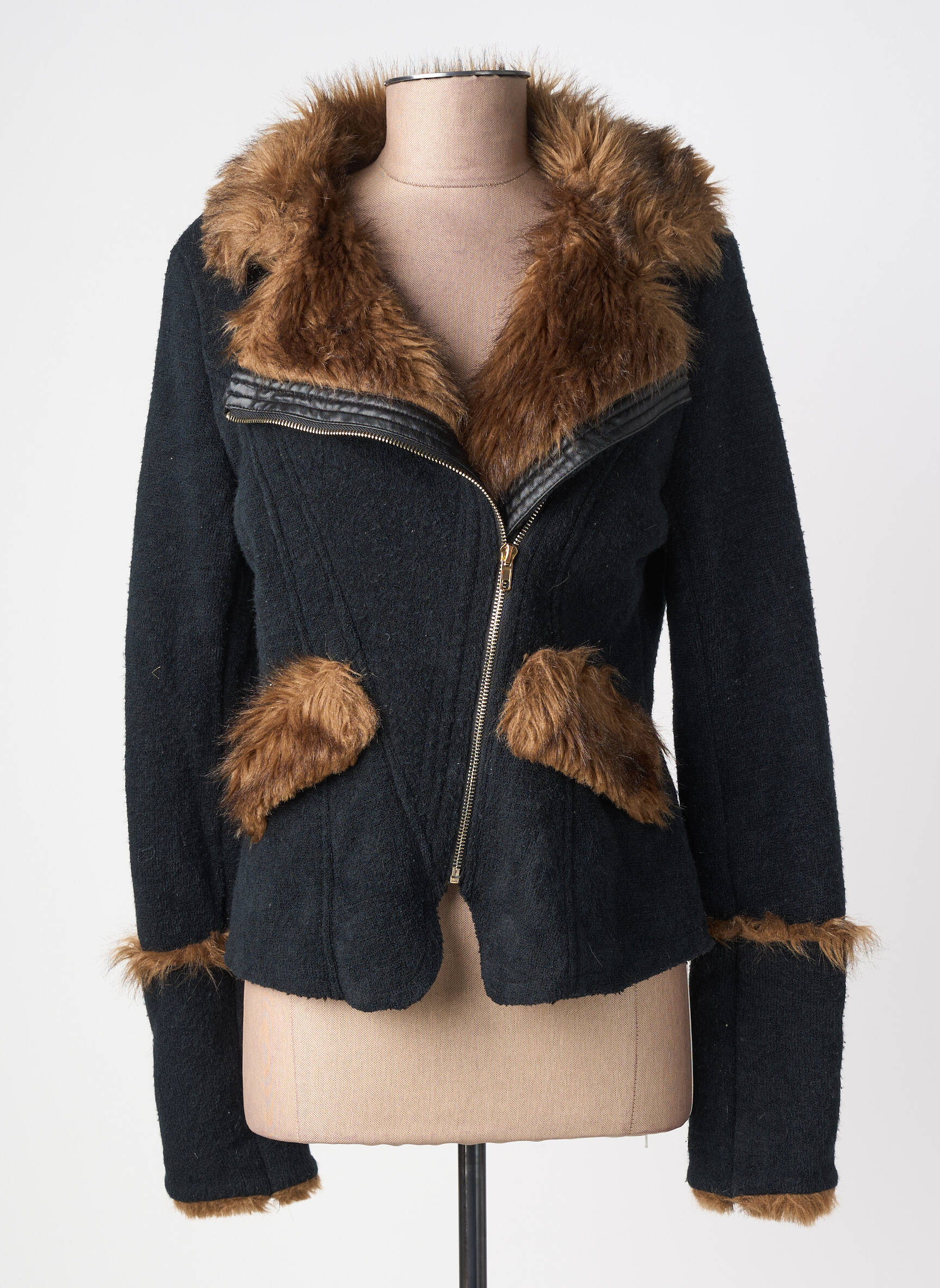 Jachete casual guler tip costum negru MOLLY BRACKEN femeie