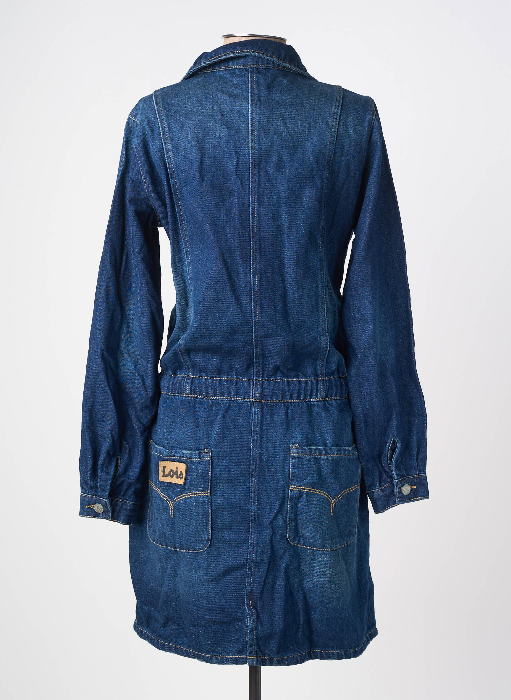 Rochie scurtă mâneci lungi mâneci lungi albastru LOIS femeie