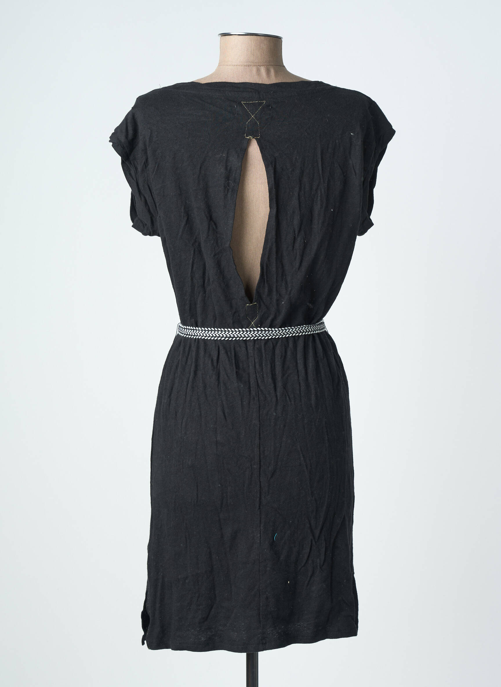 Rochie scurtă mâneci scurte mâneci scurte negru DEELUXE femeie