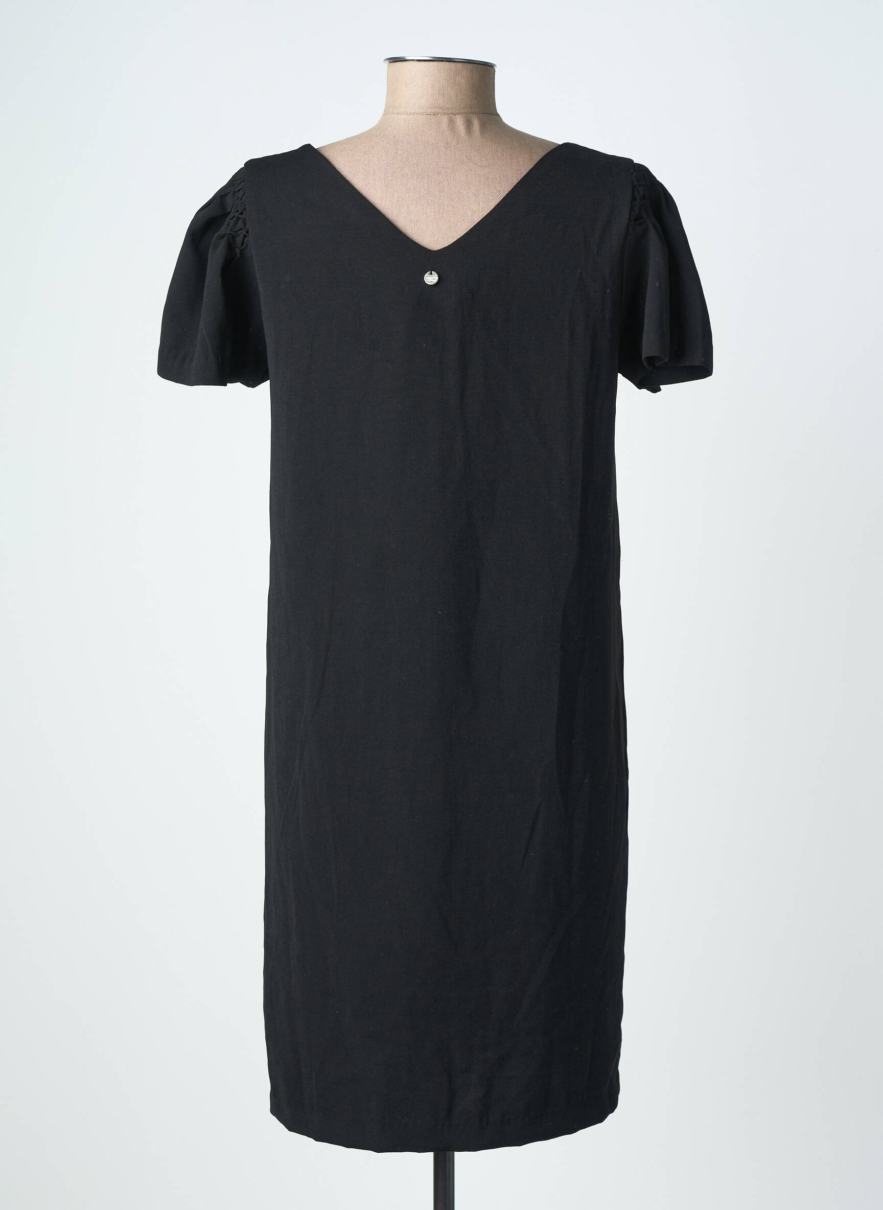 Rochie scurtă mâneci scurte mâneci scurte negru DEELUXE femeie