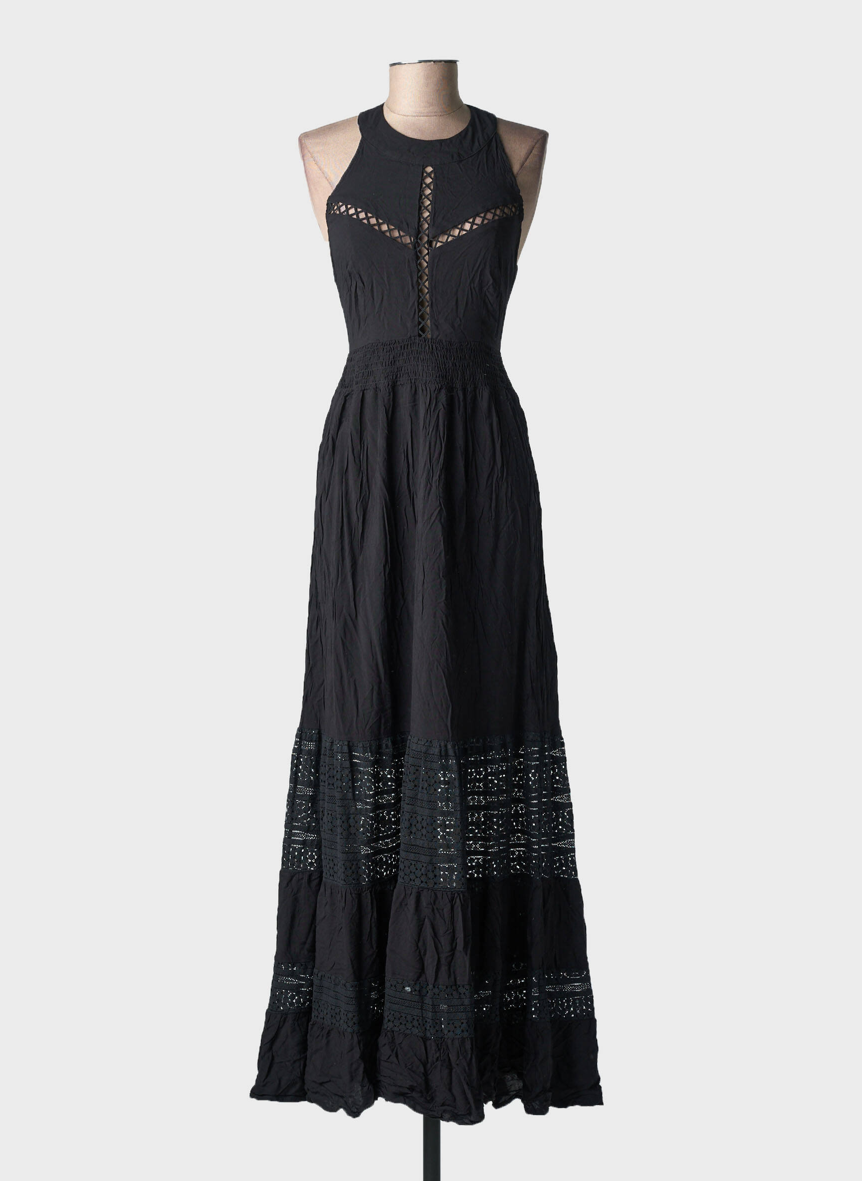 Rochie lungă fără mâneci fără mâneci negru MOLLY BRACKEN femeie