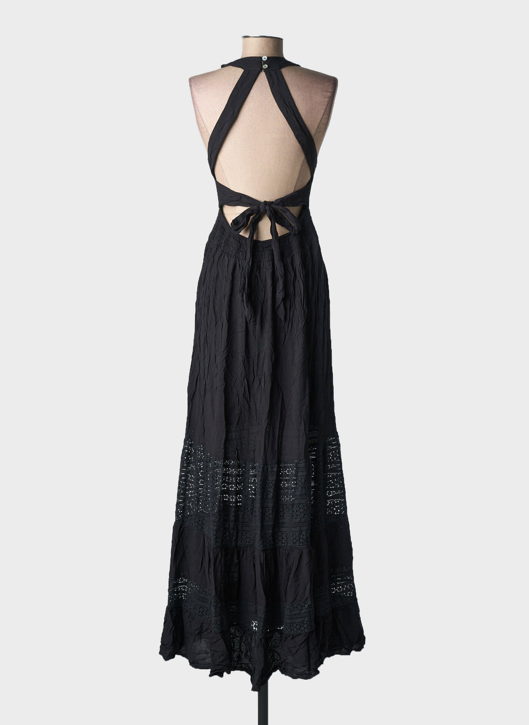 Rochie lungă fără mâneci fără mâneci negru MOLLY BRACKEN femeie