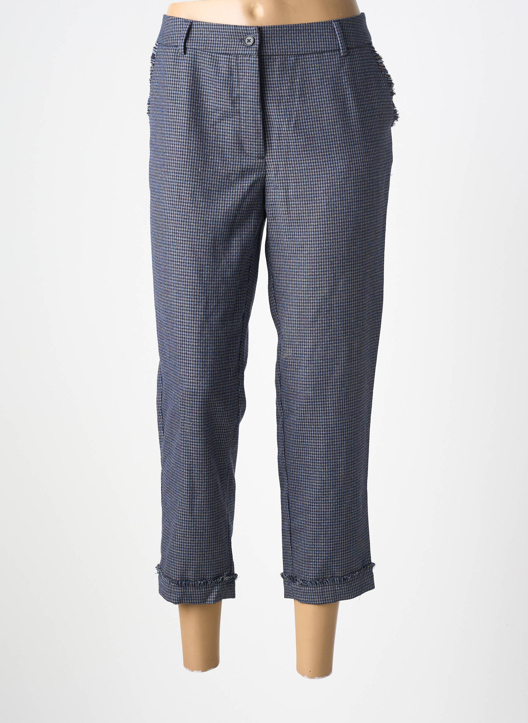 Pantalon 7/8 croială chino albastru LILI SIDONIO femeie