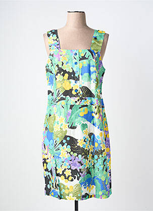 Rochie midi fără mâneci fără mâneci verde MALOKA femeie
