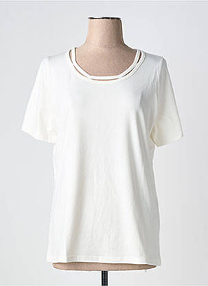 Tricou elasticitate mâneci scurte alb TELMAIL femeie
