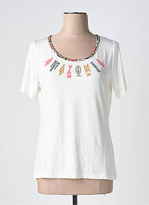 Tricou serigrafie mâneci scurte alb TELMAIL femeie