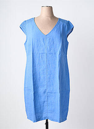Rochie midi mâneci scurte mâneci scurte albastru MALOKA femeie