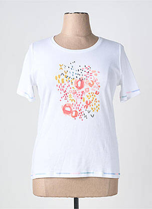Tricou elasticitate mâneci scurte alb TELMAIL femeie