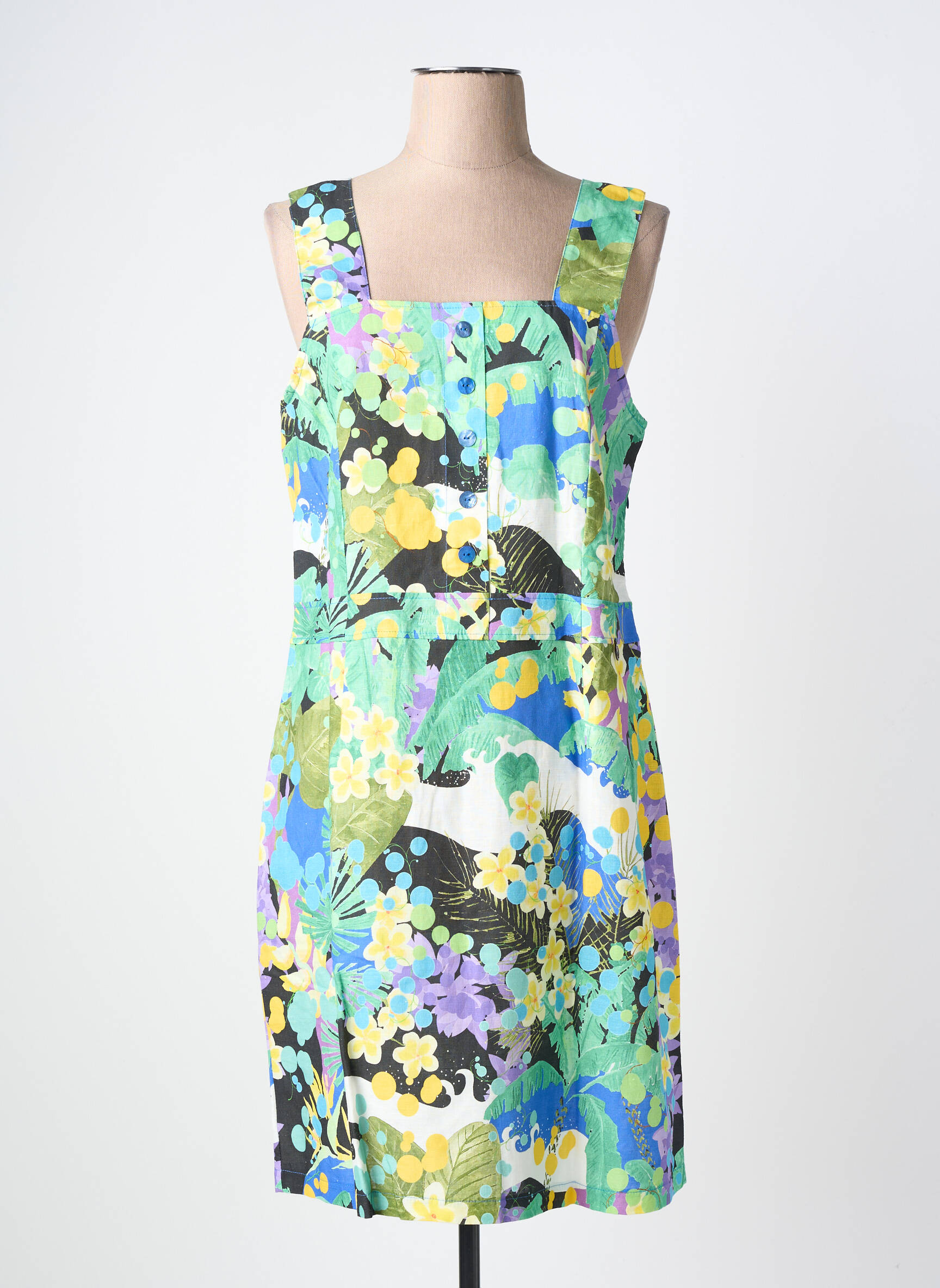 Rochie midi fără mâneci fără mâneci verde MALOKA femeie