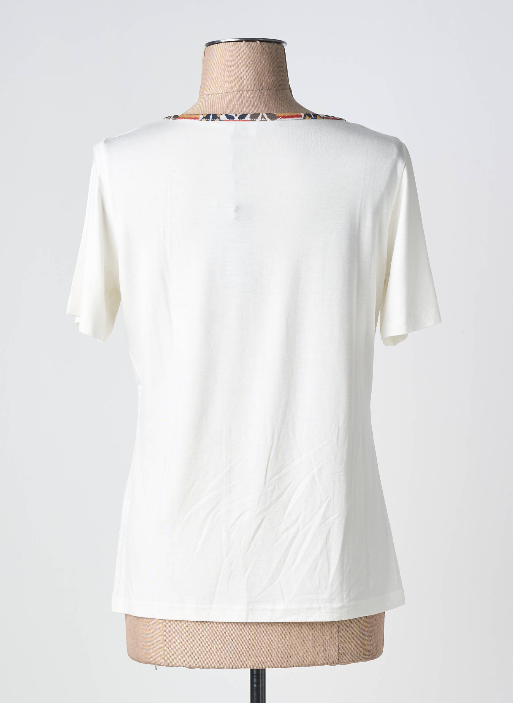 Tricou serigrafie mâneci scurte alb TELMAIL femeie