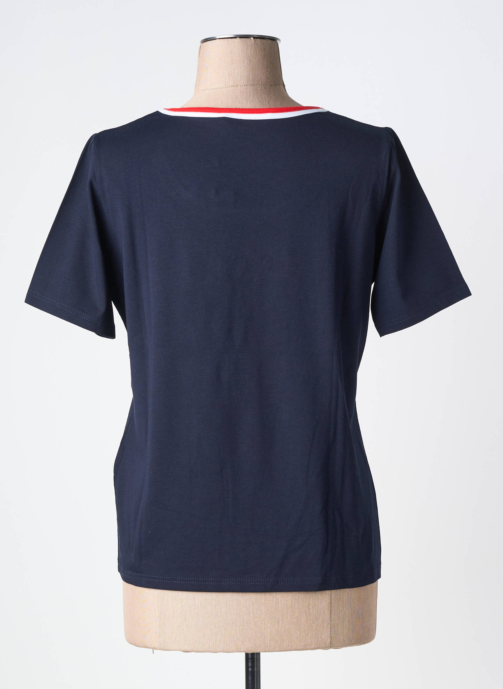 Tricou elasticitate mâneci scurte albastru TELMAIL femeie