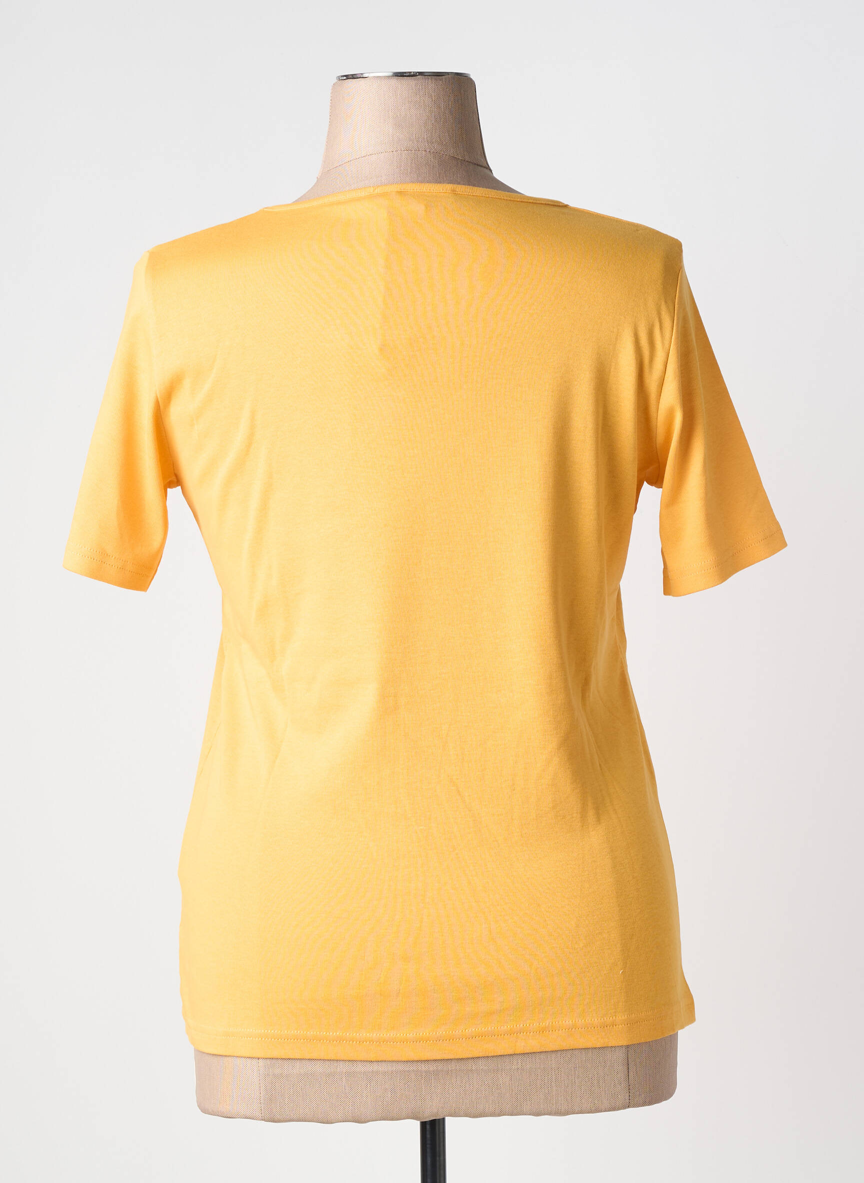 Tricou elasticitate mâneci scurte galben TELMAIL femeie
