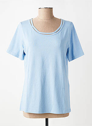 Tricou elasticitate mâneci scurte albastru TELMAIL femeie
