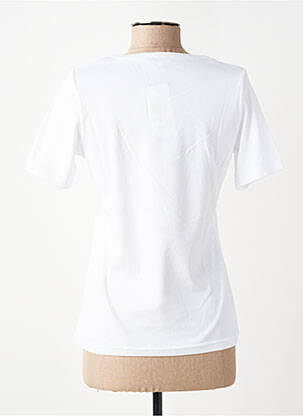 Tricou serigrafie cu strasuri mâneci scurte alb TELMAIL femeie