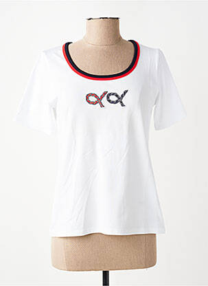 Tricou elasticitate mâneci scurte alb TELMAIL femeie