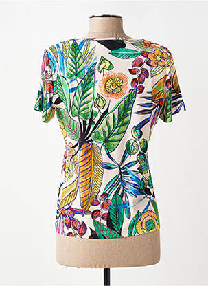 Tricou imprimeu fantezie mâneci scurte verde TELMAIL femeie