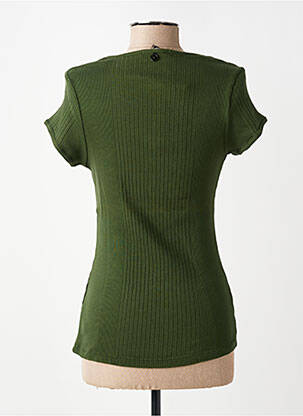 Tricou elasticitate mâneci scurte verde MALOKA femeie