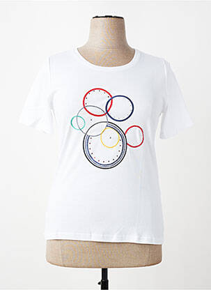 Tricou elasticitate mâneci scurte alb TELMAIL femeie