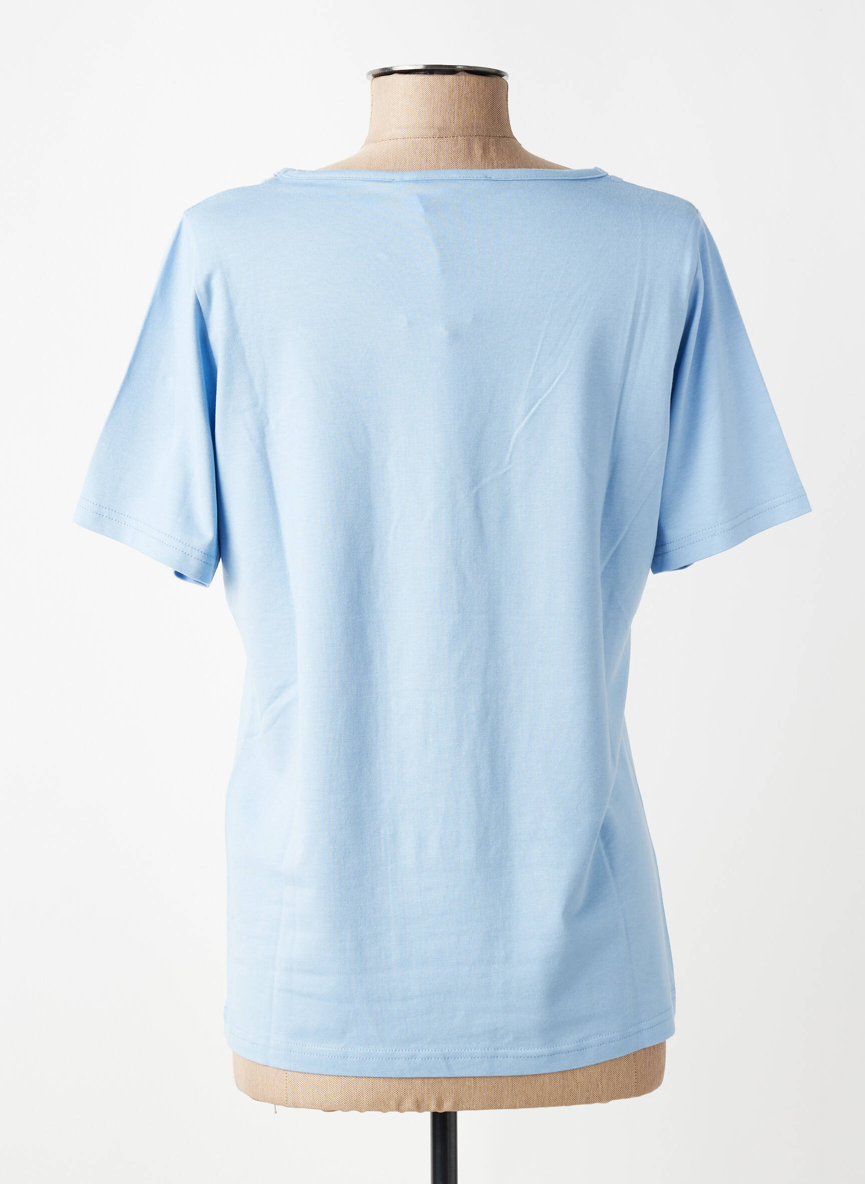Tricou elasticitate mâneci scurte albastru TELMAIL femeie