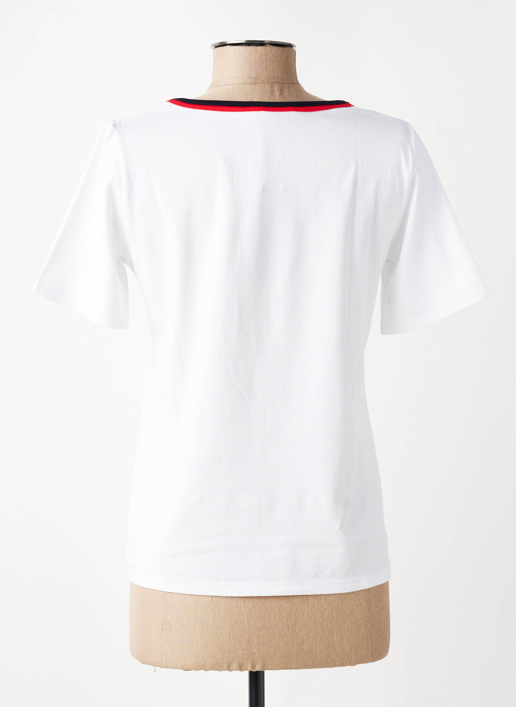 Tricou elasticitate mâneci scurte alb TELMAIL femeie