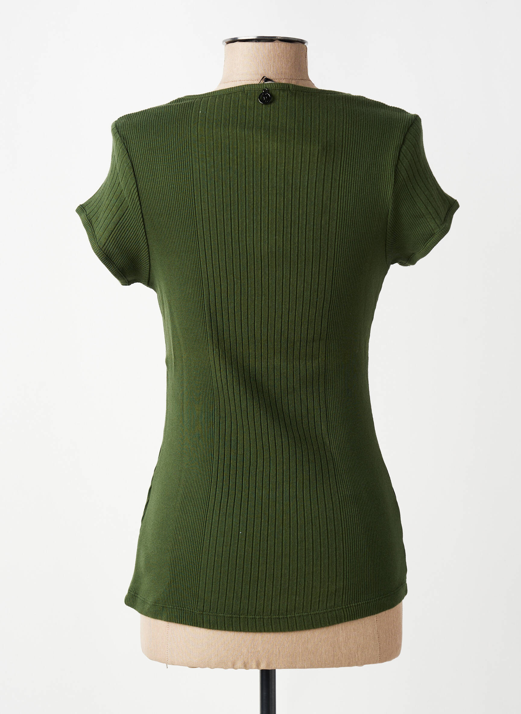 Tricou elasticitate mâneci scurte verde MALOKA femeie