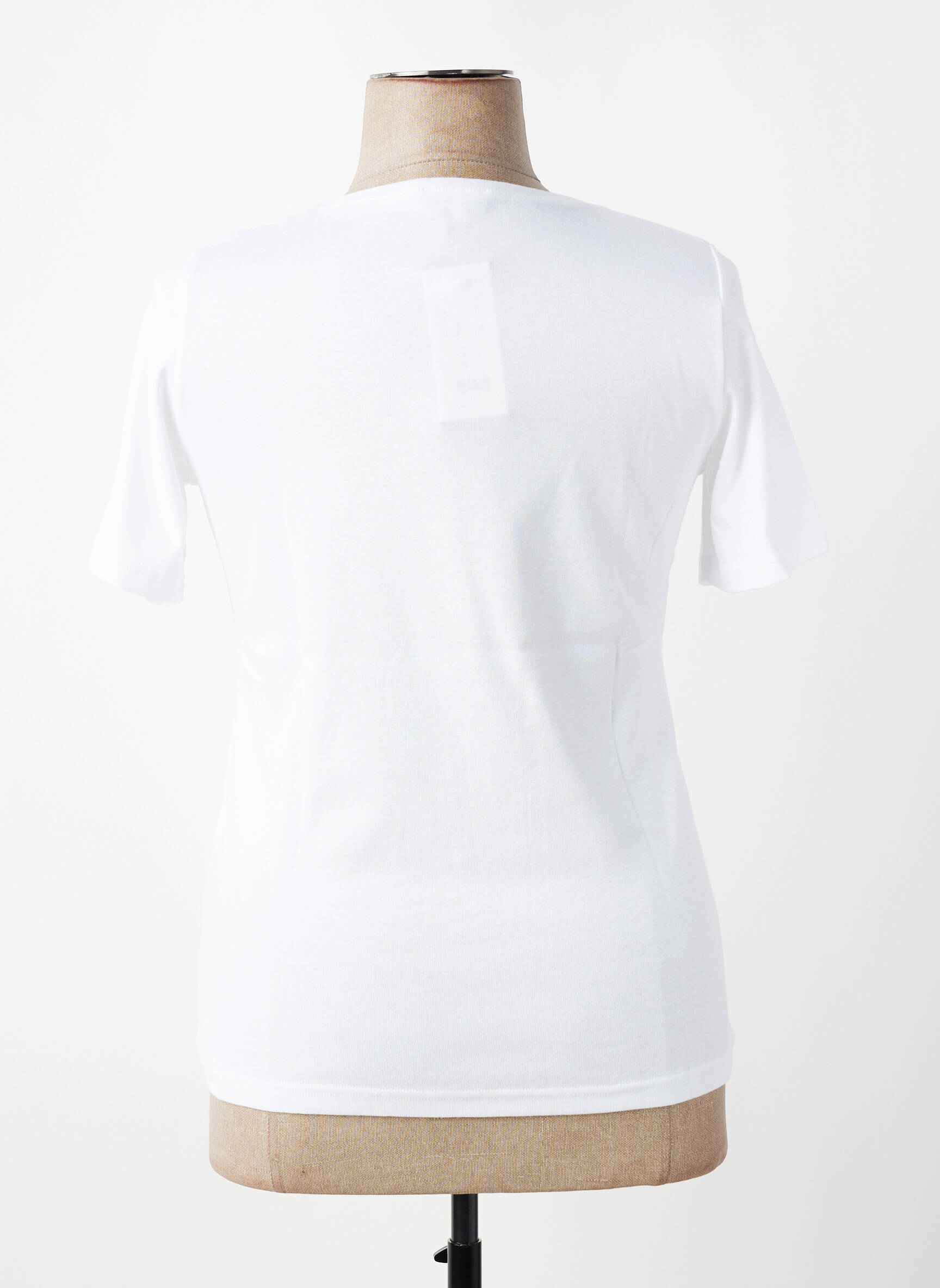 Tricou elasticitate mâneci scurte alb TELMAIL femeie