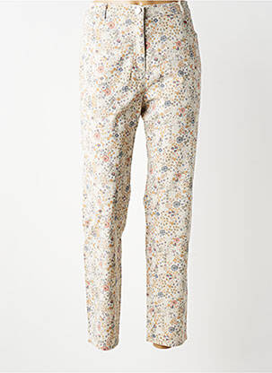 Pantalon slim talie elastică mărime normală bej TONI femeie