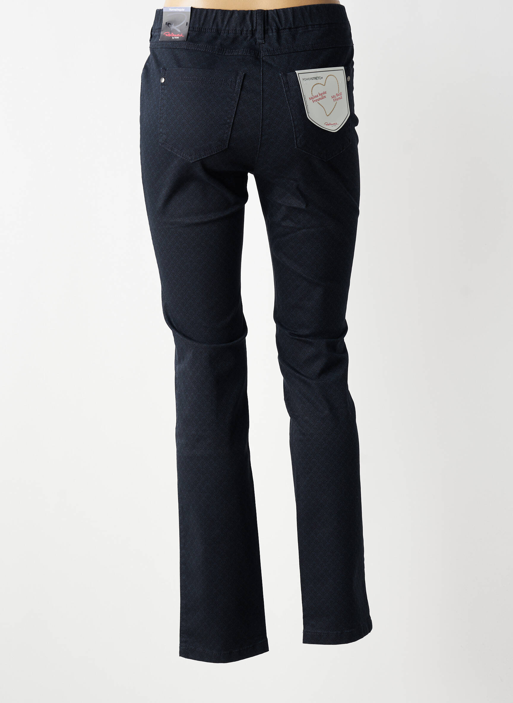 Pantalon slim talie înaltă talie înaltă albastru TONI femeie
