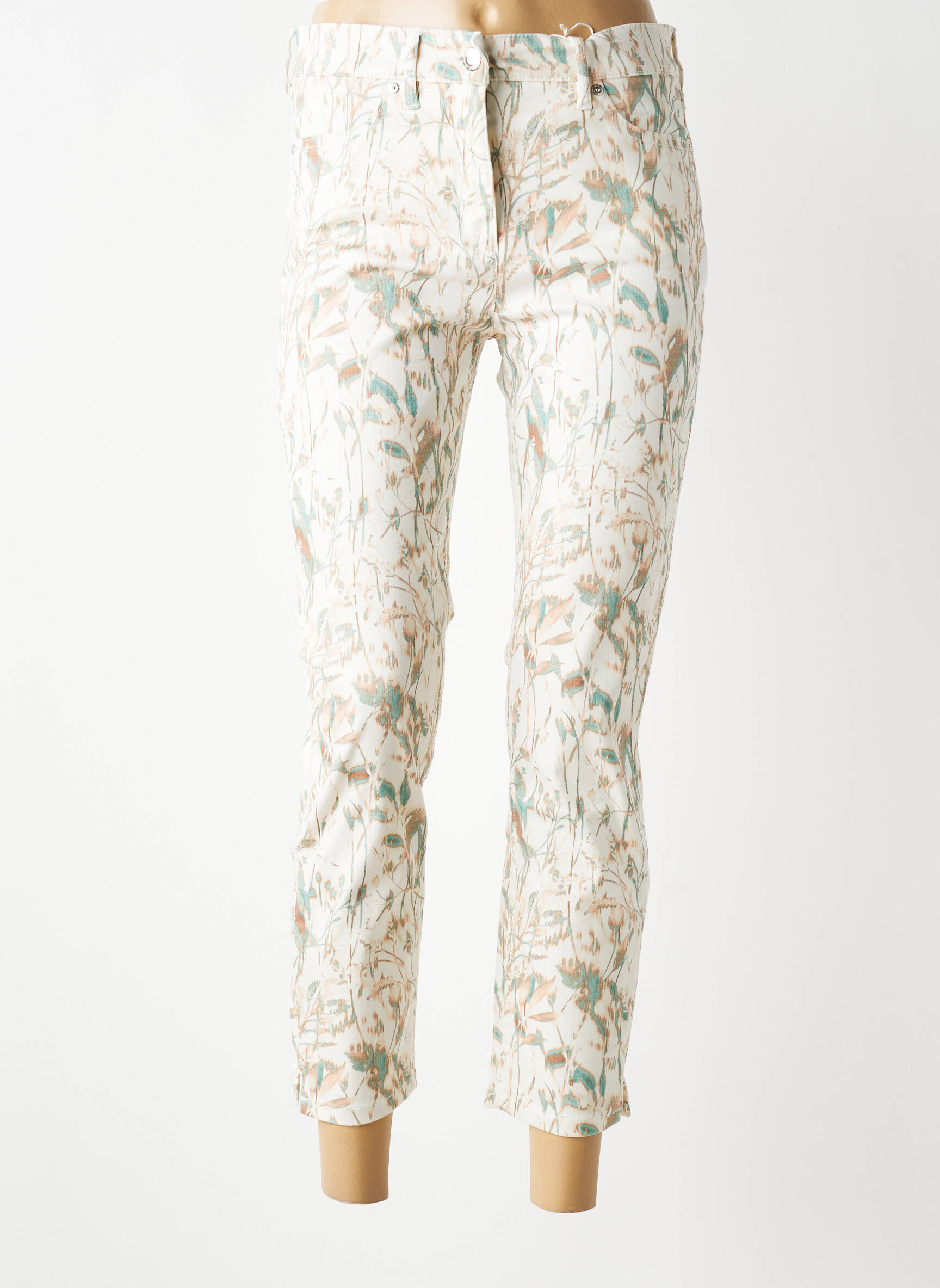 Pantalon 7/8 elasticitate mărime normală bej TONI femeie