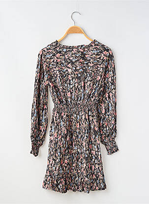 Rochie midi guler rotund mâneci lungi negru GARCIA fată