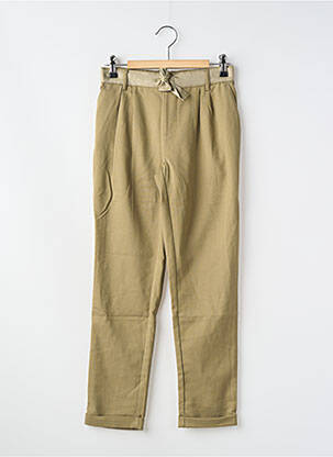 Pantalon drept croială morcov mărime reglabilă verde ONLY fată
