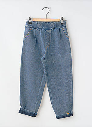 Pantalon drept strânsă pe partea de jos mărime reglabilă albastru LIL'ATELIER fată