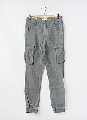 Pantalon cargo țesătură poplin mărime reglabilă gri NAME IT băiat