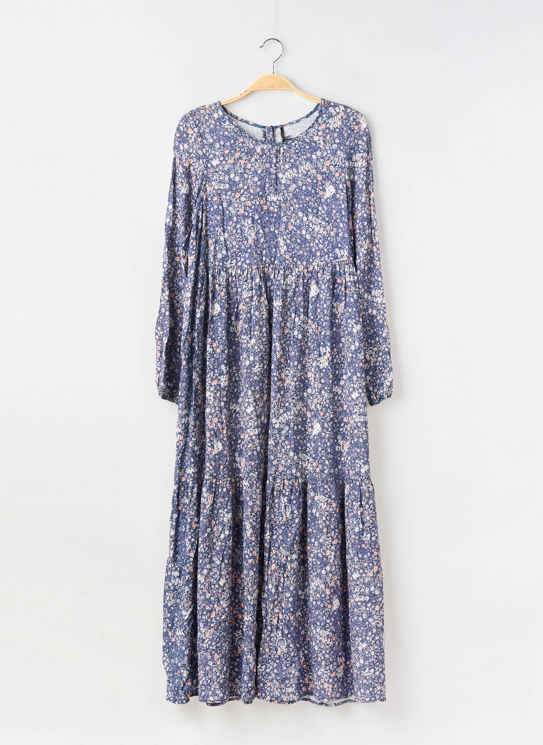 Rochie lungă mâneci lungi mâneci lungi violet IKKS fată