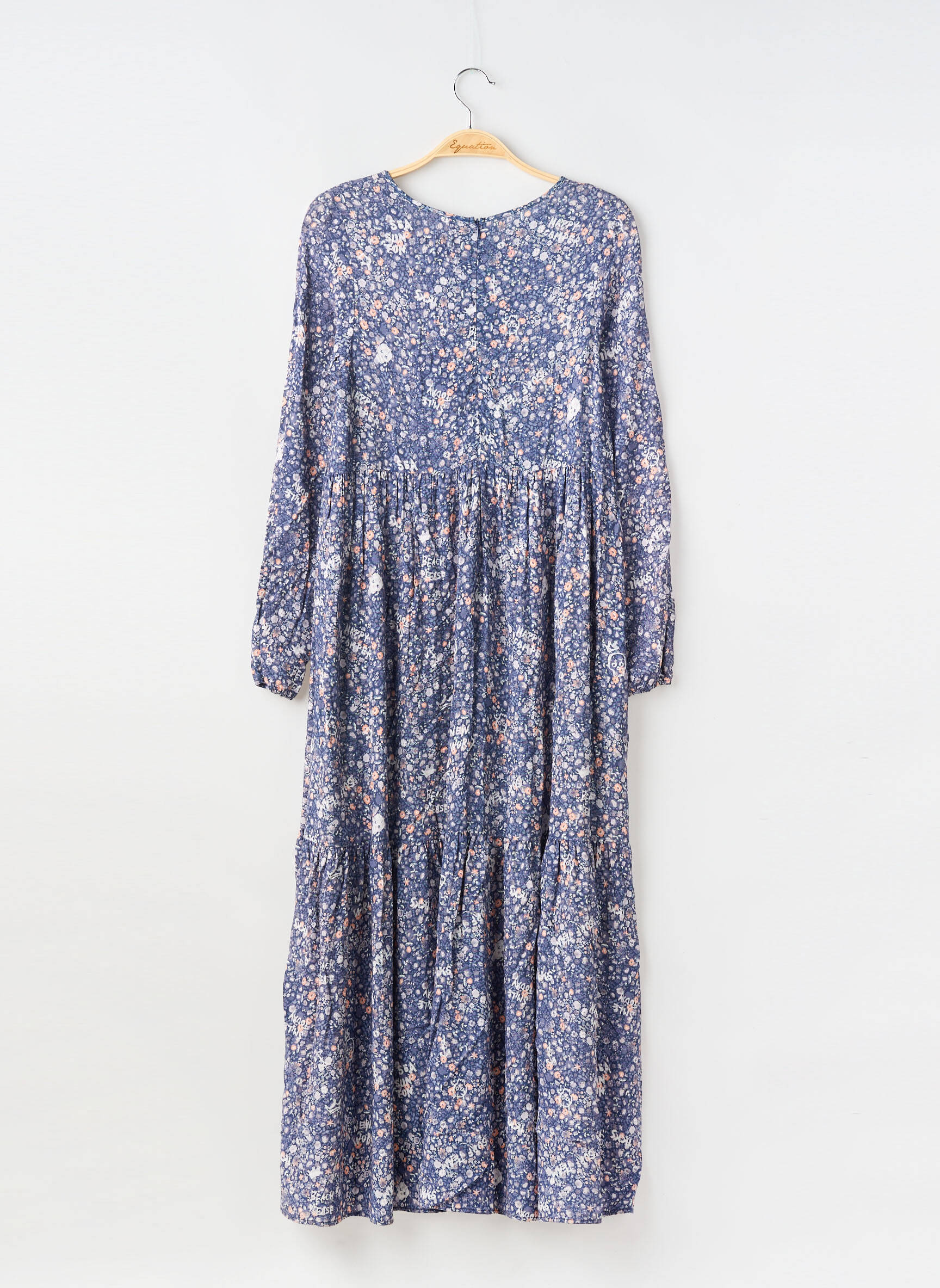 Rochie lungă mâneci lungi mâneci lungi violet IKKS fată