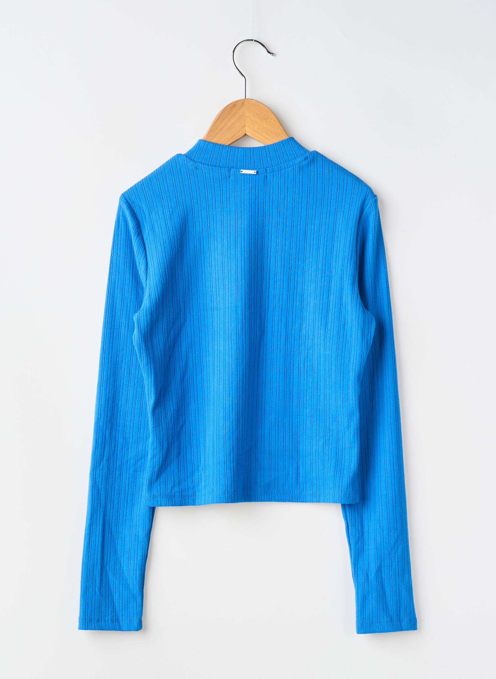 Tricou croială cambrată mâneci lungi albastru WAY (WAY ARE YOU) BY IKKS fată