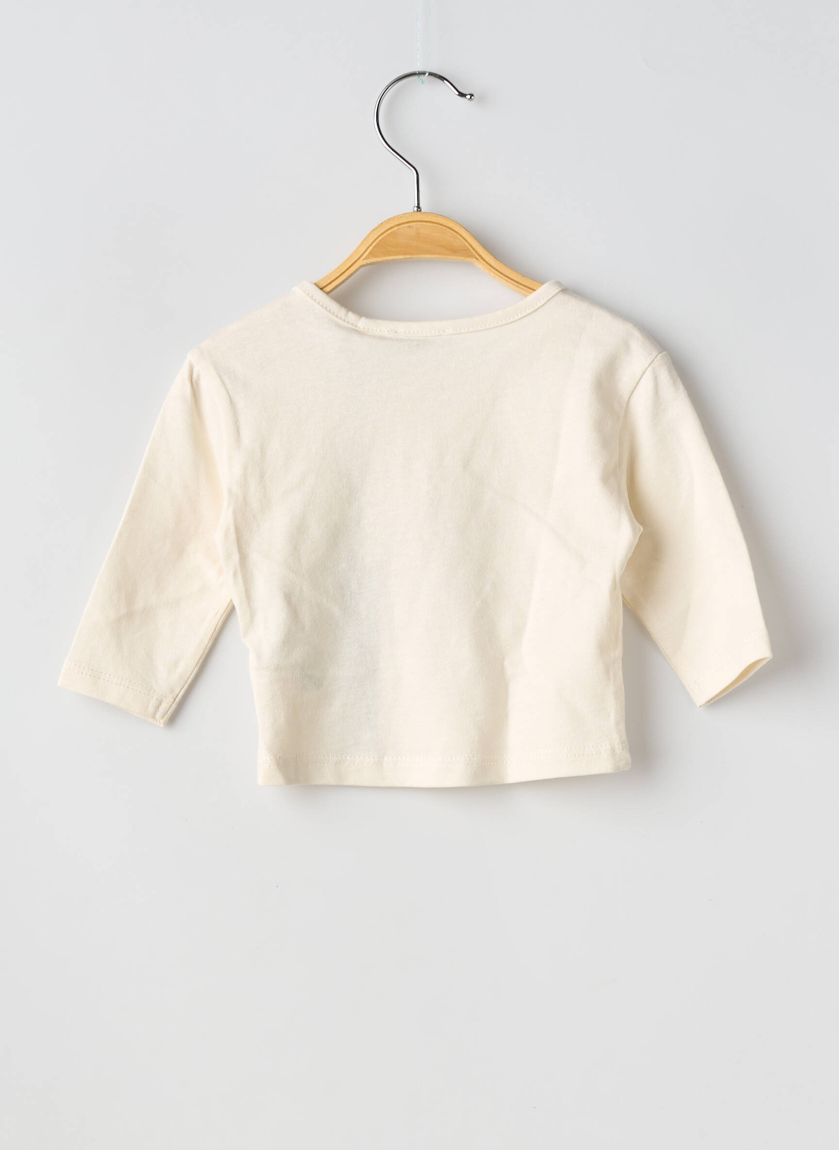 Tricou croială cambrată mâneci lungi bej IKKS fată