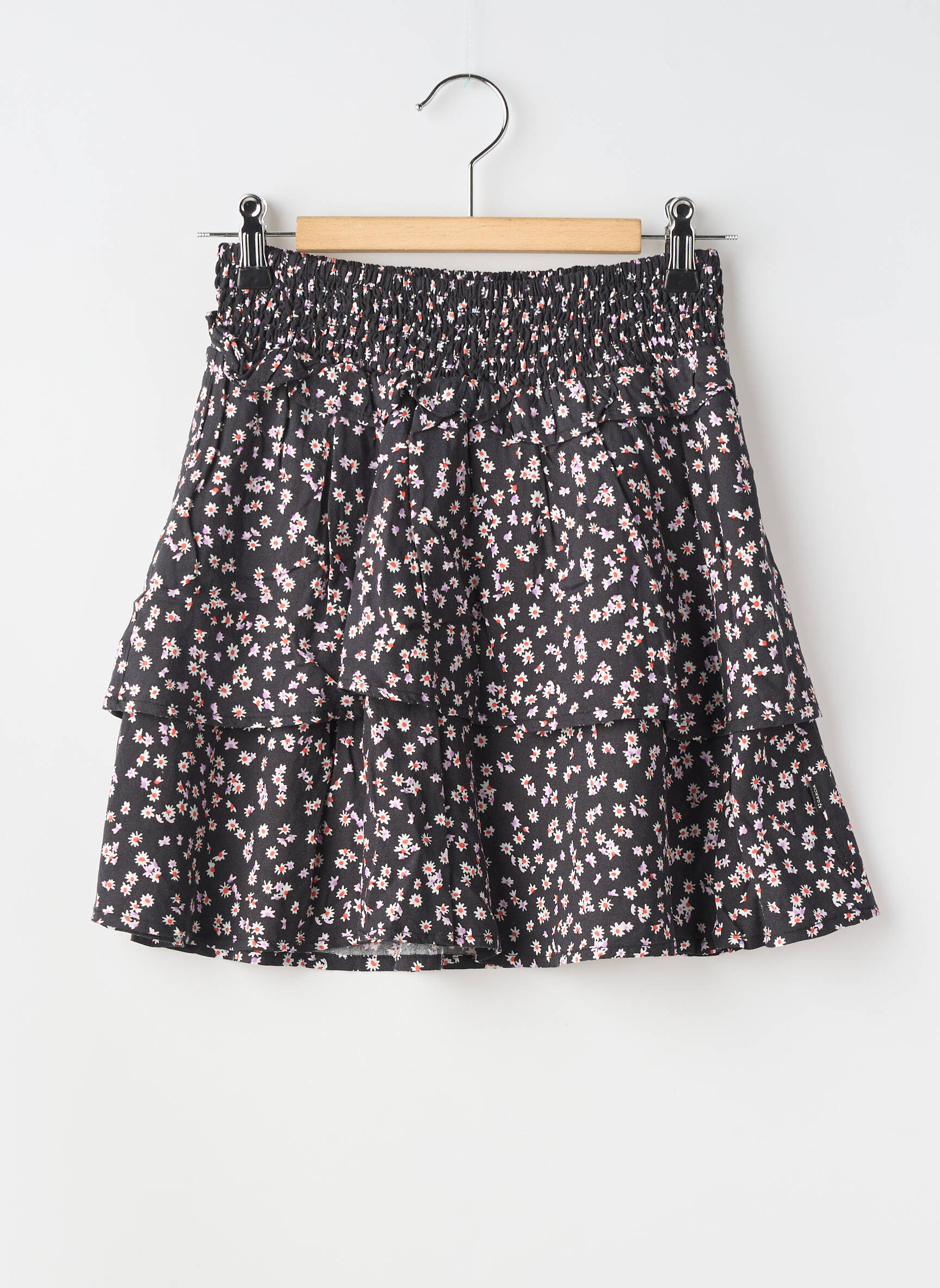 Fustă midi imprimeu floral negru GARCIA fată