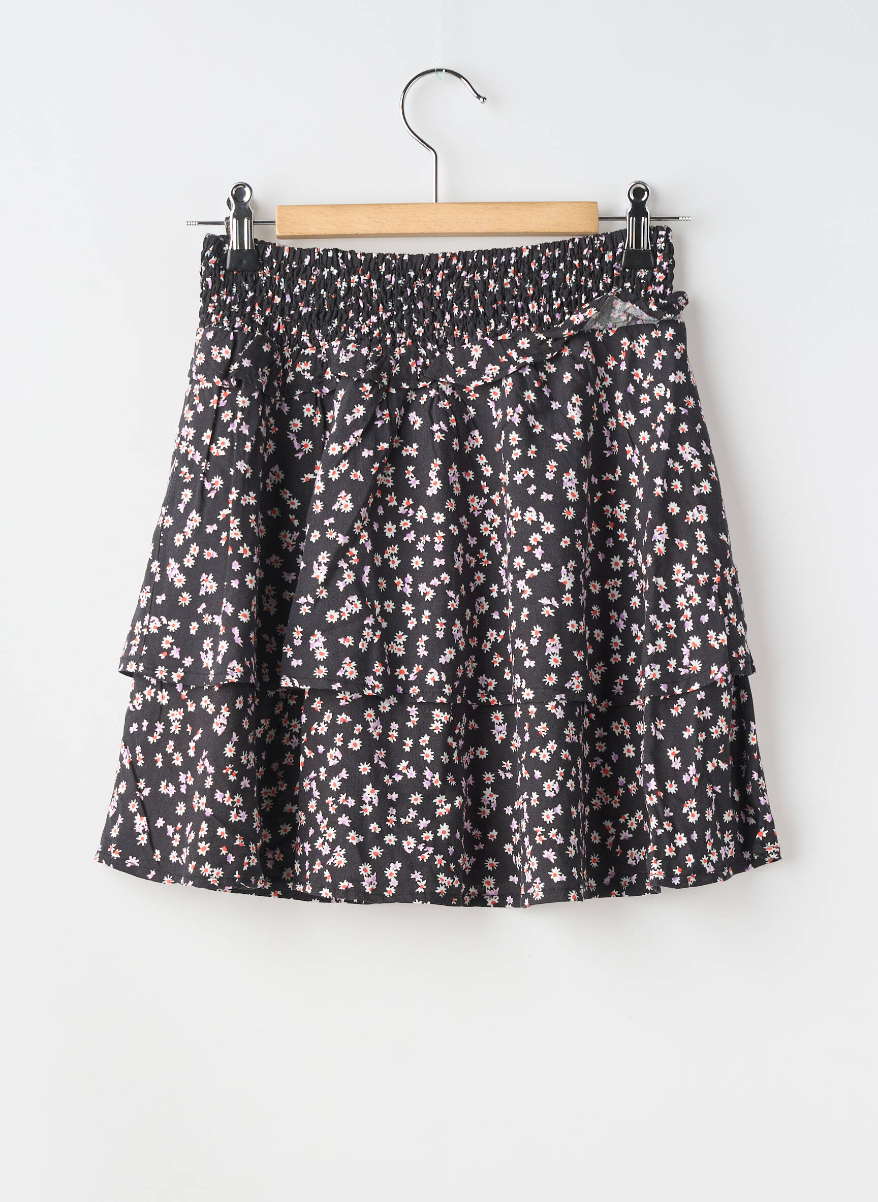 Fustă midi imprimeu floral negru GARCIA fată