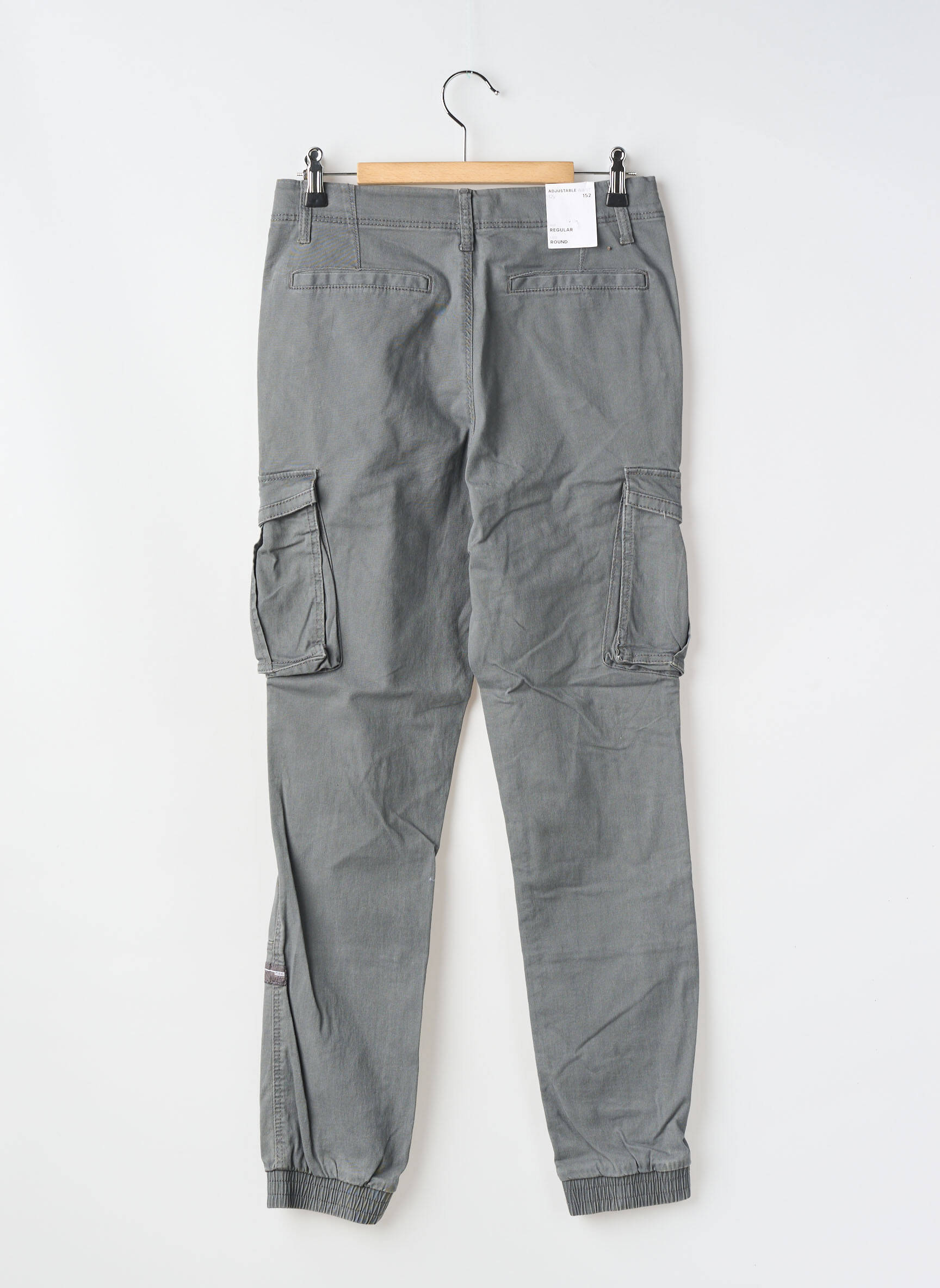 Pantalon cargo țesătură poplin mărime reglabilă gri NAME IT băiat