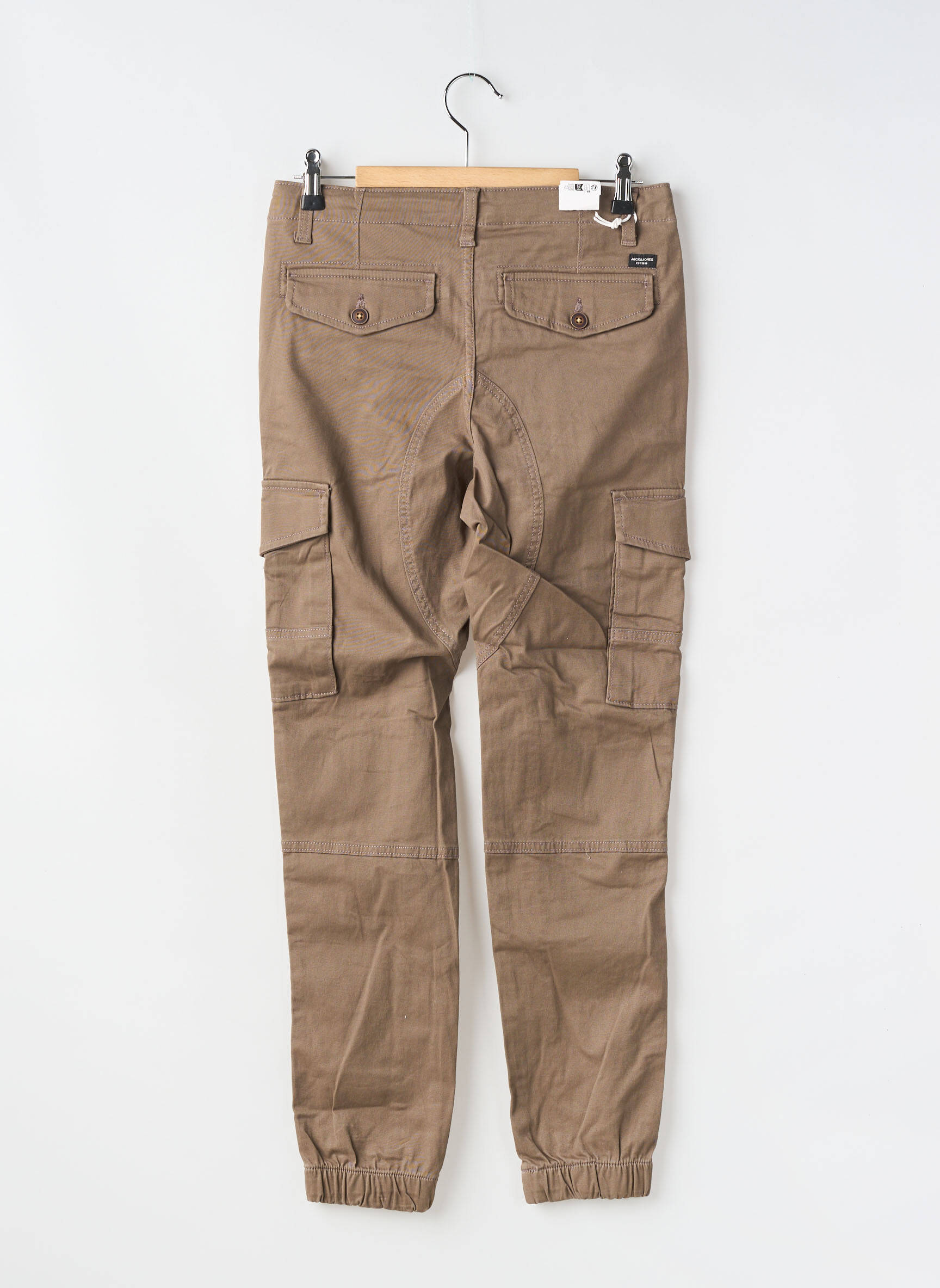 Pantalon cargo țesătură poplin mărime reglabilă maro JACK & JONES băiat