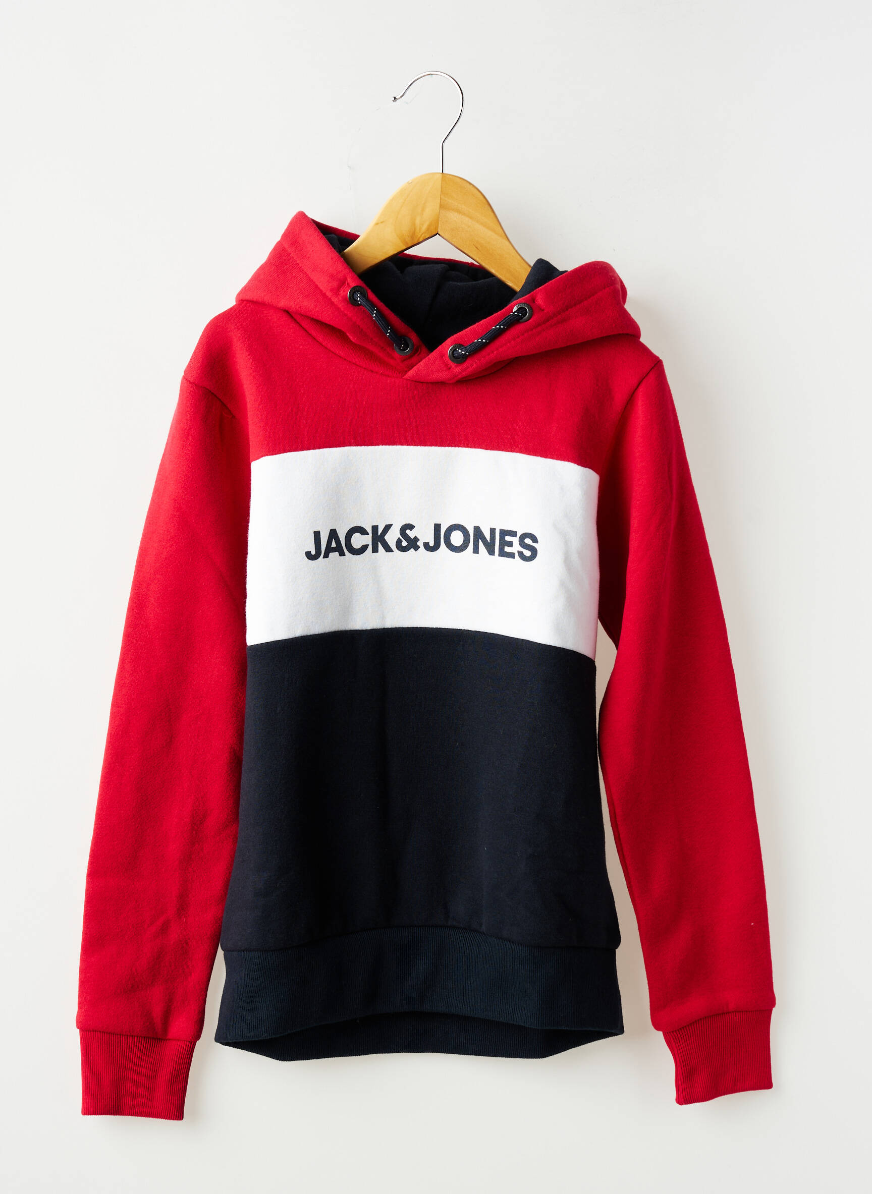 Hanorac cu glugă țesătură matlasată mâneci lungi roșu JACK & JONES băiat