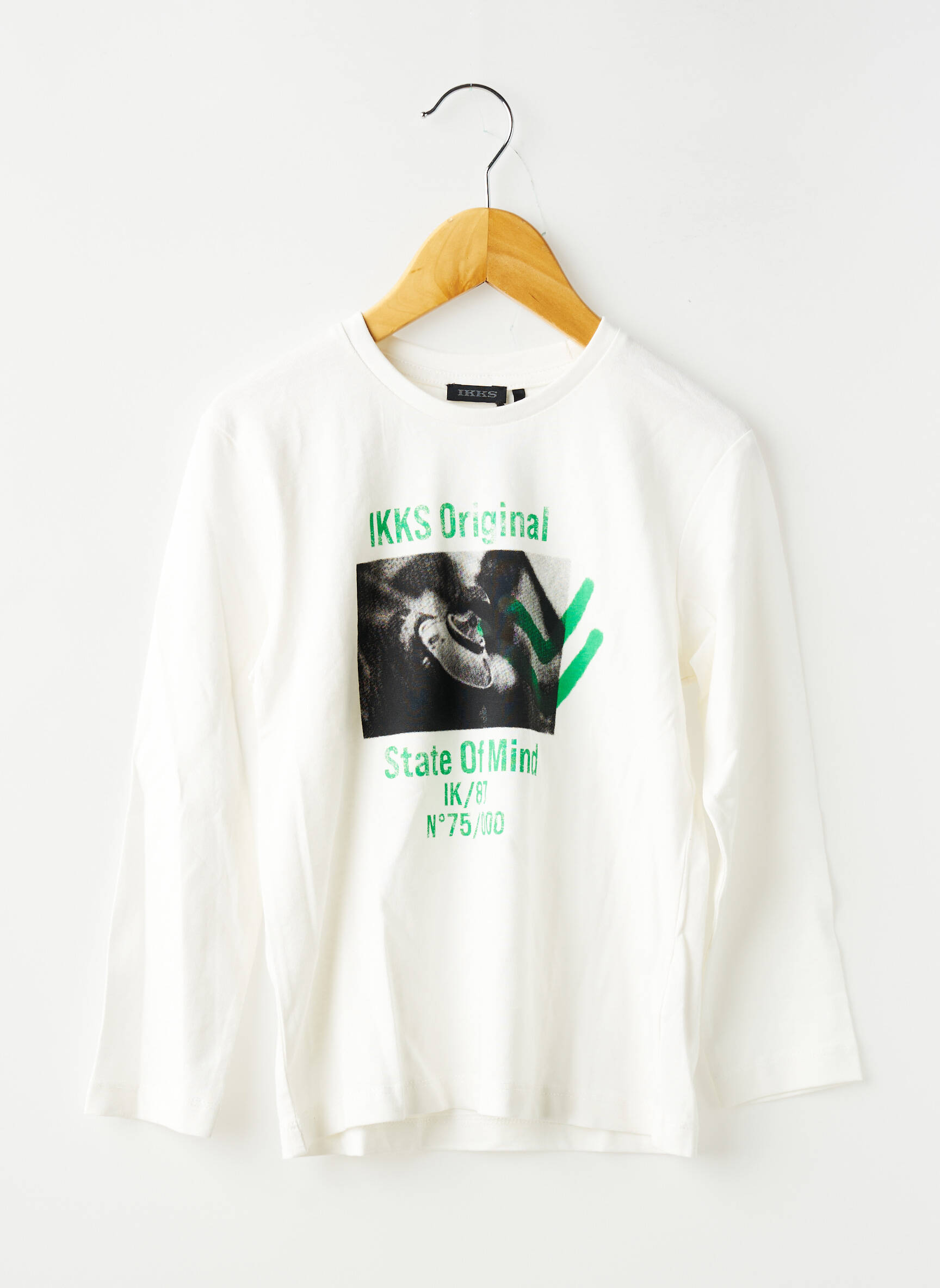 Tricou mâneci lungi mâneci lungi alb IKKS băiat